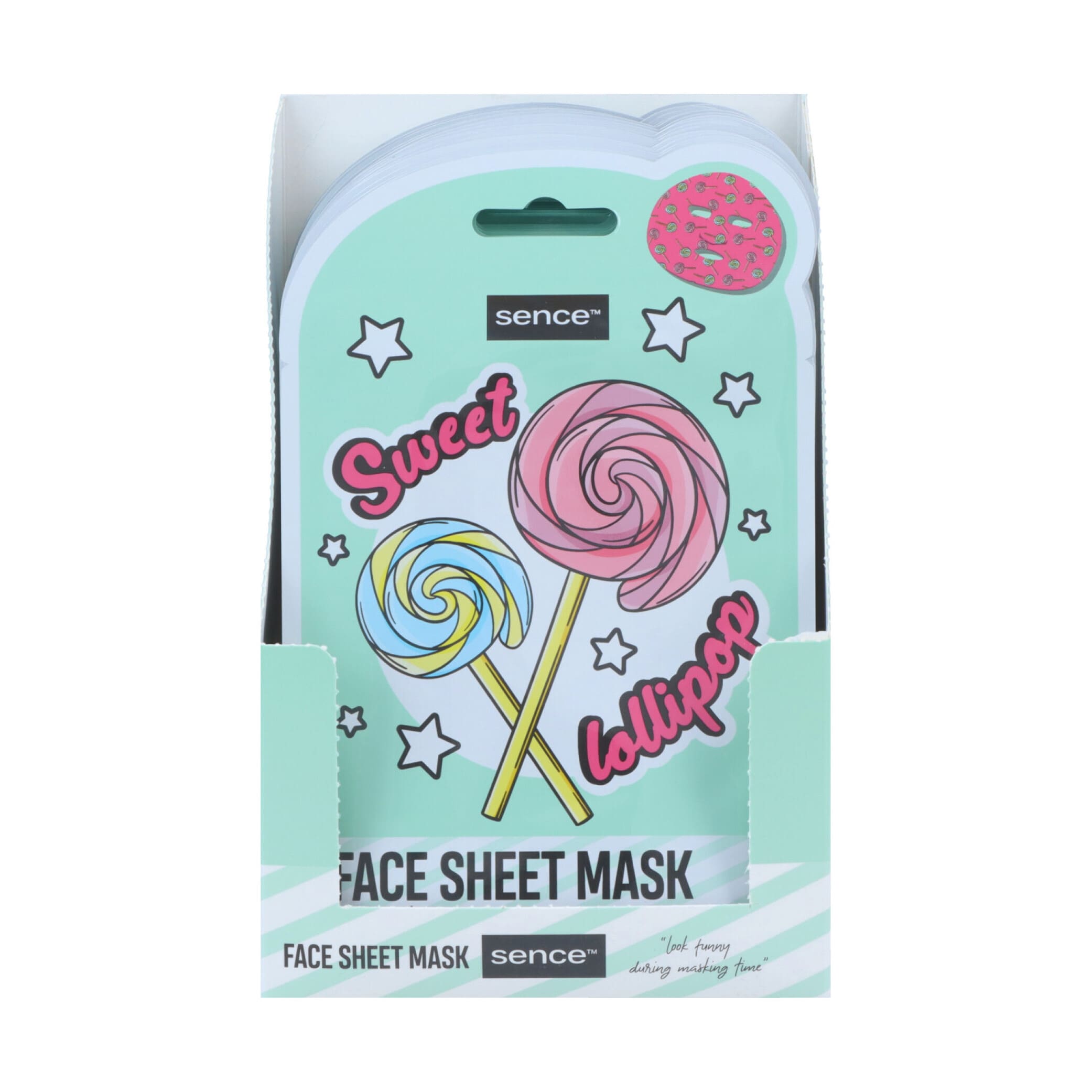 Sence Shelf Display 24pcs Printed Facial Sheet Mask 20ml Fun Variant